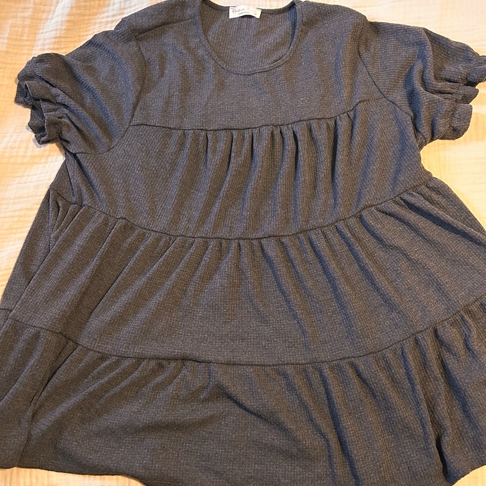 Grey 3x Perfect Peach Blouse